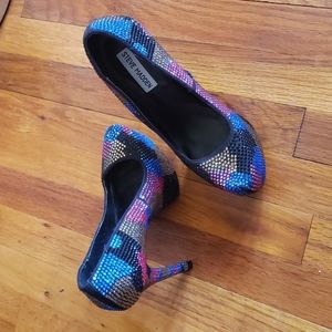 Steve madden platform blinged out heels
